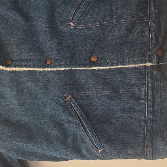 Wrangler Blue Denim Jacket with Cream Lining - Picture 4 of 7